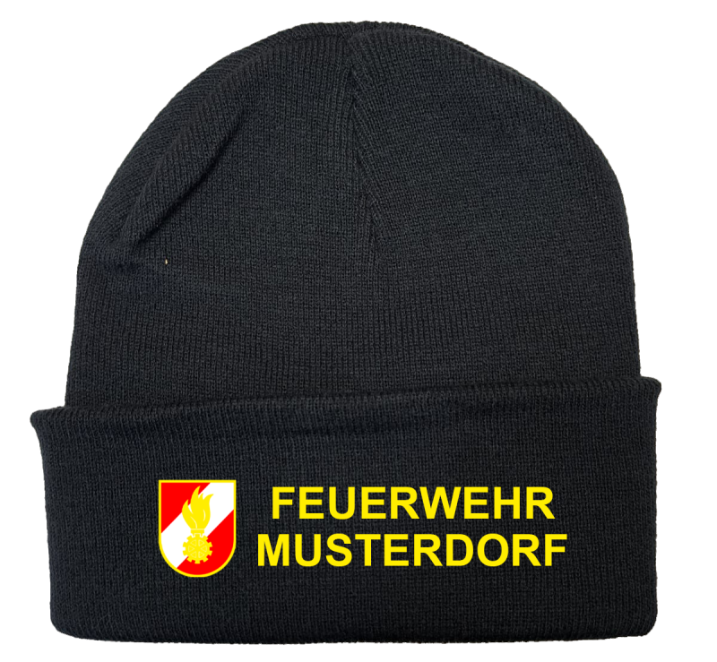 Preview: Haube Feuerwehr gestickt mit KA1
